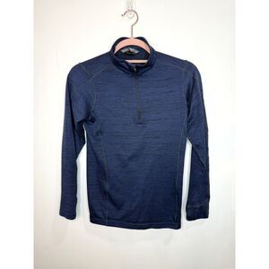 Kuhl Quarter Zip PullOver Boys Large 14-16 Alloy Blue Hiking Shirt Layer Outdoor